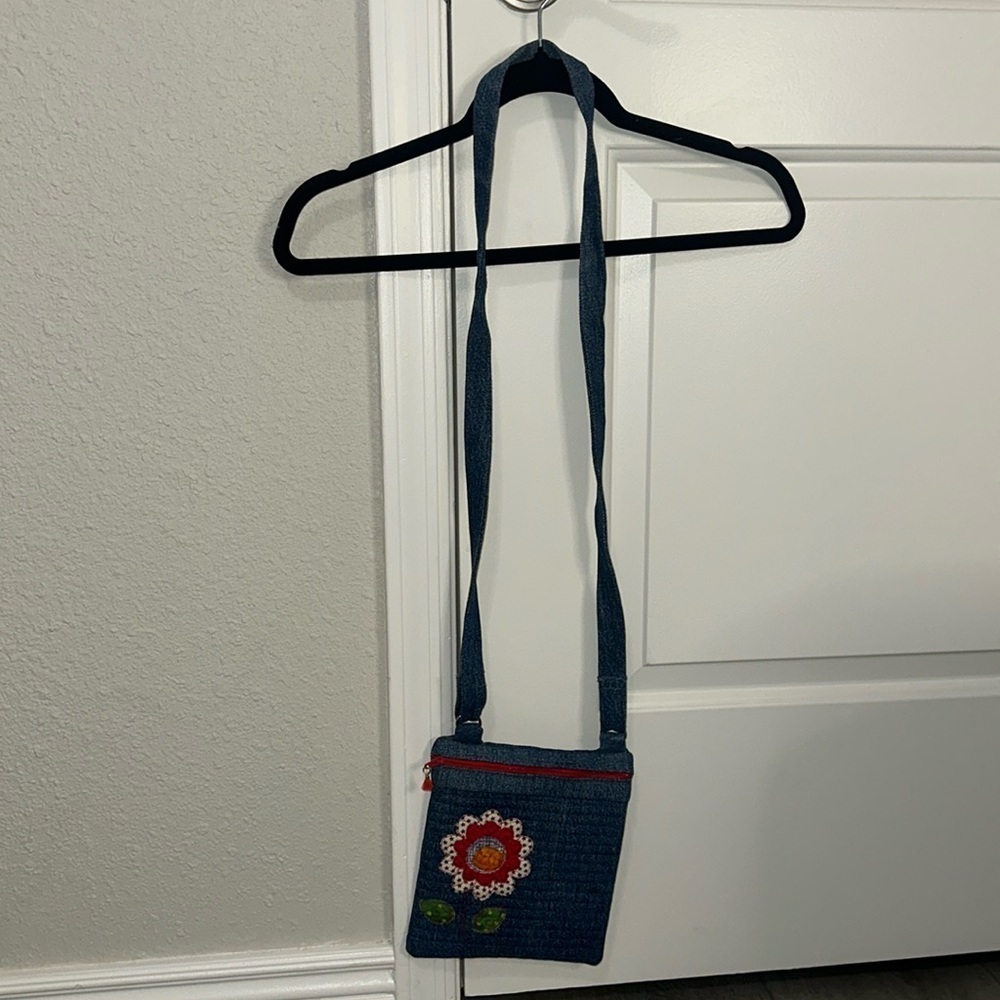 Denim flower purse